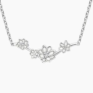 Magnolia Branch Diamond Pendant in Silver from Brilliant Earth